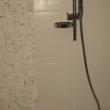 kameninová mozaika, v jednoduchosti je krása, posuvný sprchový set hansgrohe, baterie paffoni